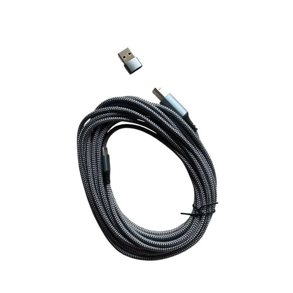 Ploiwue USB B to USB C Printer usb A adapter Midi Cable  Braided Gray 5 meters